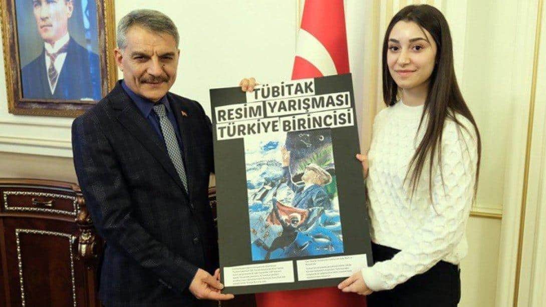 Türkiye 1'inci Öğrencimizden Valiliğimizi Ziyaret